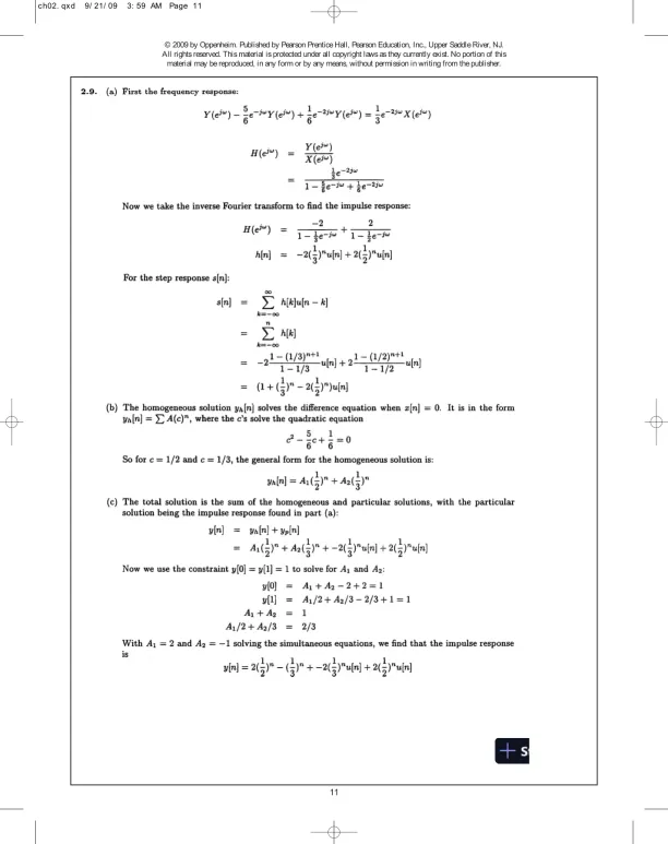 Solution Manual For Discrete-Time Signal Processing, 3rd Edition - Page 12 preview image