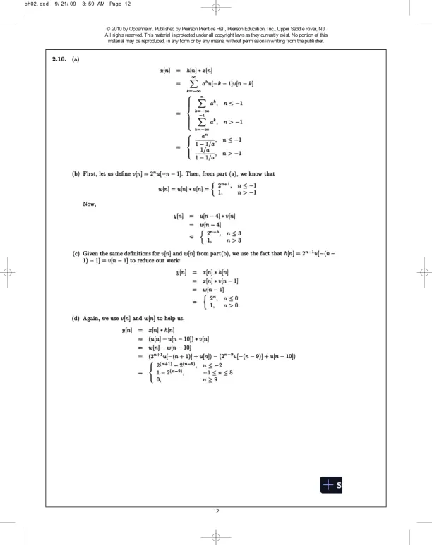 Solution Manual For Discrete-Time Signal Processing, 3rd Edition - Page 13 preview image