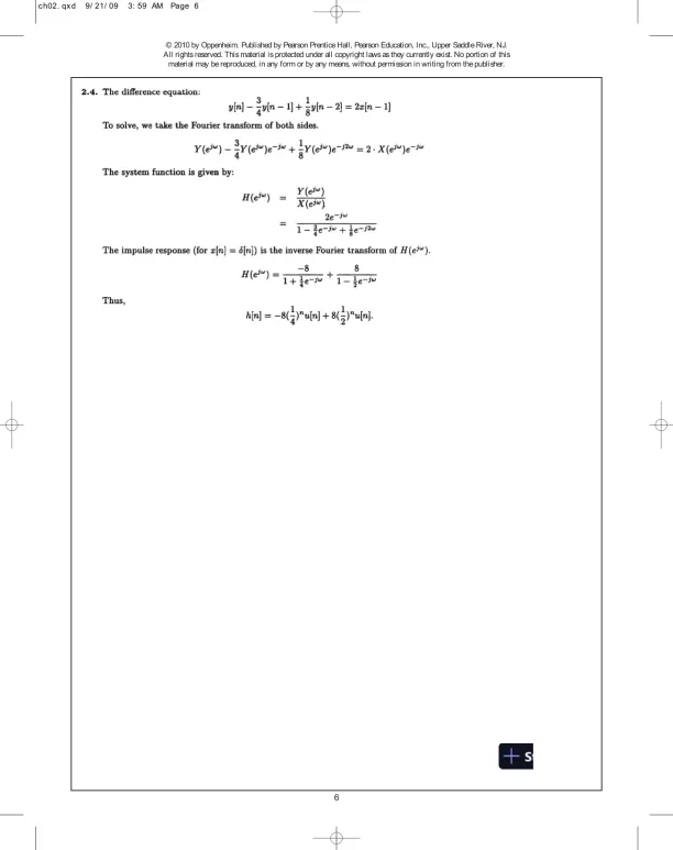 Solution Manual For Discrete-Time Signal Processing, 3rd Edition - Page 7 preview image