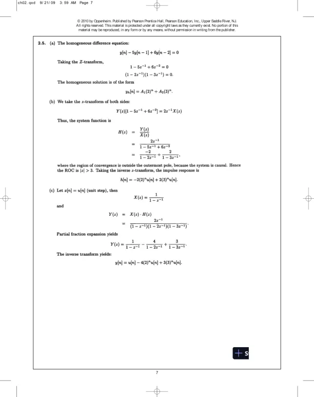 Solution Manual For Discrete-Time Signal Processing, 3rd Edition - Page 8 preview image