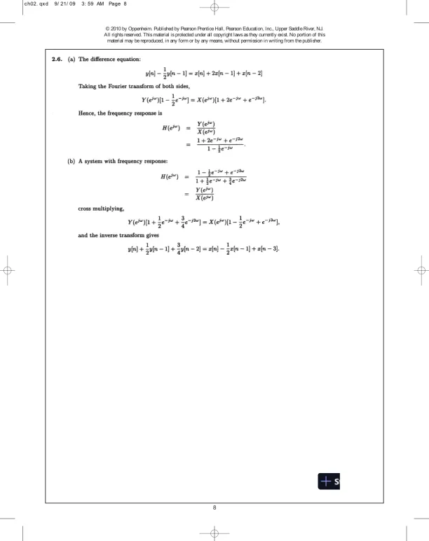 Solution Manual For Discrete-Time Signal Processing, 3rd Edition - Page 9 preview image