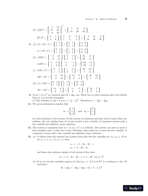 Solution Manual For Linear Algebra With Applications, 8th Edition - Page 9 preview image