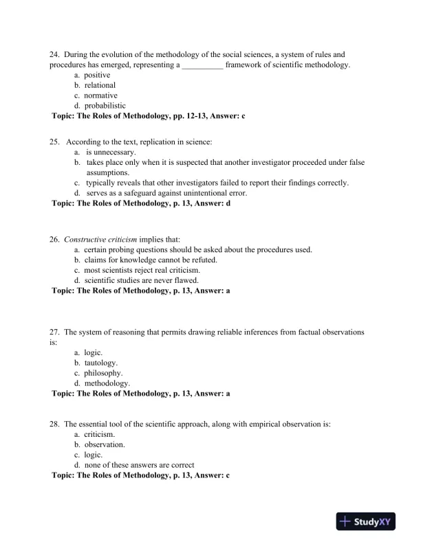 Research Methods in the Social Sciences Eighth Edition Test Bank - Page 7 preview image