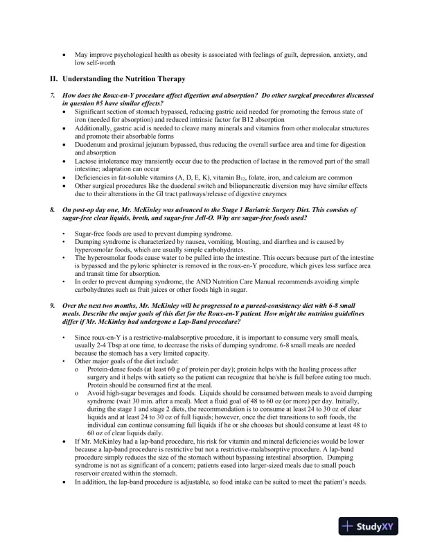 Medical Nutrition Therapy: A Case-Study Approach , 5th Edition Solution Manual - Page 15 preview image
