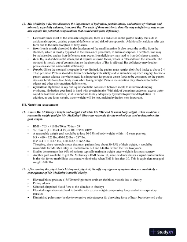Medical Nutrition Therapy: A Case-Study Approach , 5th Edition Solution Manual - Page 16 preview image