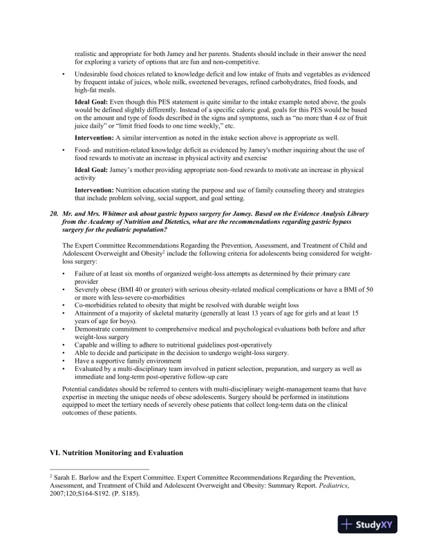 Medical Nutrition Therapy: A Case-Study Approach , 5th Edition Solution Manual - Page 8 preview image