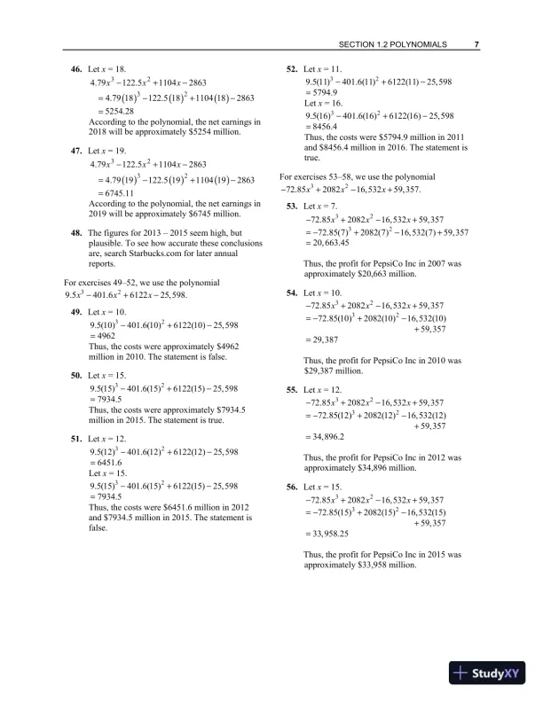 Solution Manual for Finite Mathematics with Applications In the Management, Natural, and Social Sciences, 12th Edition - Page 10 preview image
