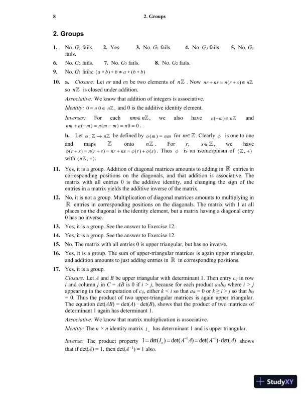 Solution Manual for First Course in Abstract Algebra, A, 8th Edition - Page 14 preview image