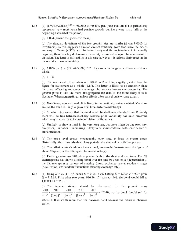 Solution Manual for Statistics for Economics, Accounting and Business Studies , 7th Edition - Page 13 preview image