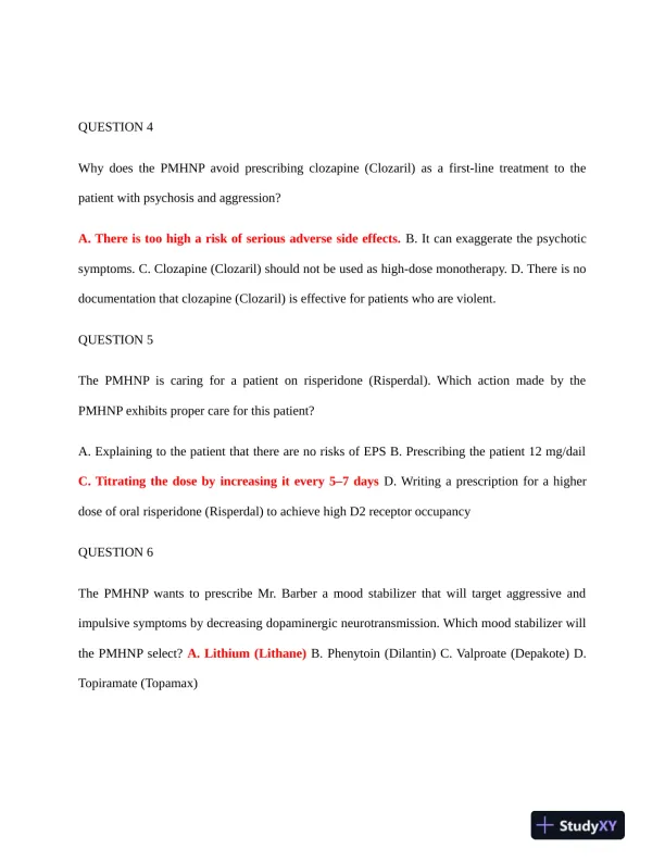 NURS6630 Pharmacology Final Exam With Answers (76 Solved Questions) - Page 3 preview image