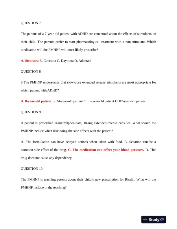 NURS6630 Pharmacology Final Exam With Answers (76 Solved Questions) - Page 4 preview image