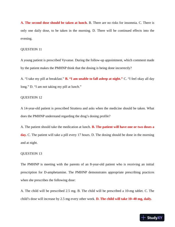 NURS6630 Pharmacology Final Exam With Answers (76 Solved Questions) - Page 5 preview image