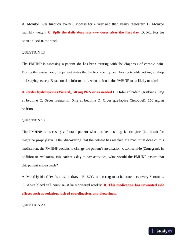 NURS6630 Pharmacology Final Exam With Answers (76 Solved Questions) - Page 7 preview image