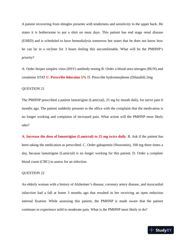 NURS6630 Pharmacology Final Exam With Answers (76 Solved Questions) - Page 8 preview image