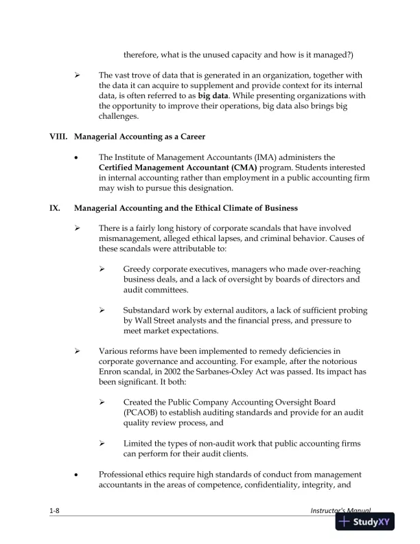 Lecture Notes for Managerial Accounting: Creating Value in a Dynamic Business Environment, 12th Edition - Page 9 preview image