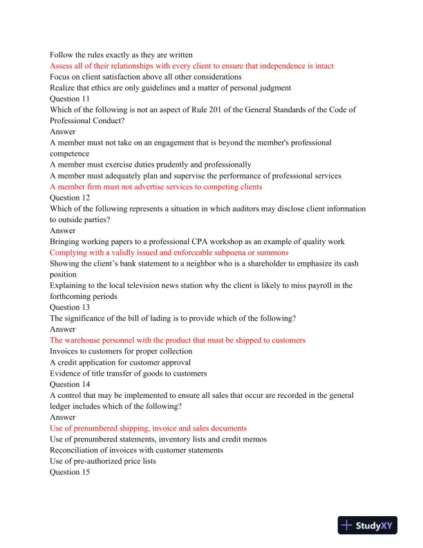 ACC 599 Final Exam VERSIONS 1 & 2 - Page 4 preview image