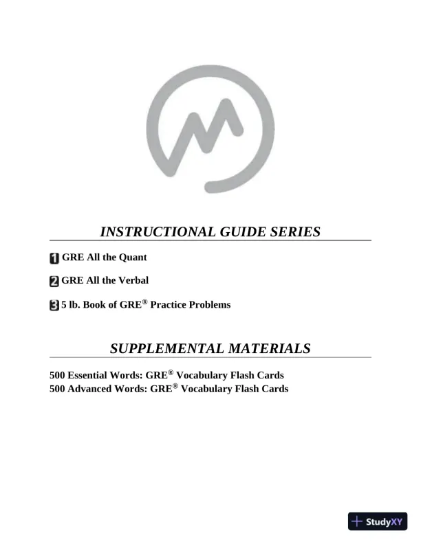 GRE All the Quant: Effective Strategies and Practice from 99th Percentile Instructors, 6th Edition (2023) - Page 5 preview image