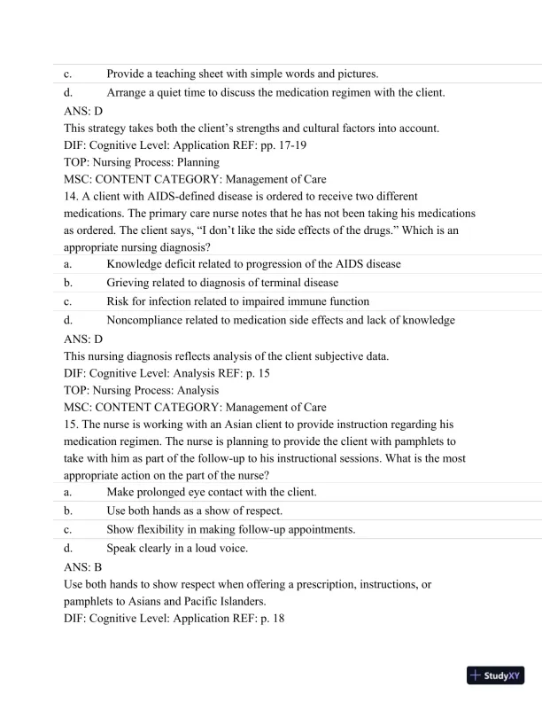 Pharmacology: A Patient-Centered Nursing Process Approach, (Kee, Pharmacology) 8th Edition Test Bank - Page 18 preview image