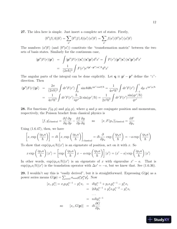 Solution Manual for Modern Quantum Mechanics, 2nd Edition - Page 12 preview image