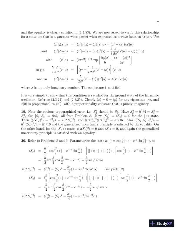 Solution Manual for Modern Quantum Mechanics, 2nd Edition - Page 7 preview image