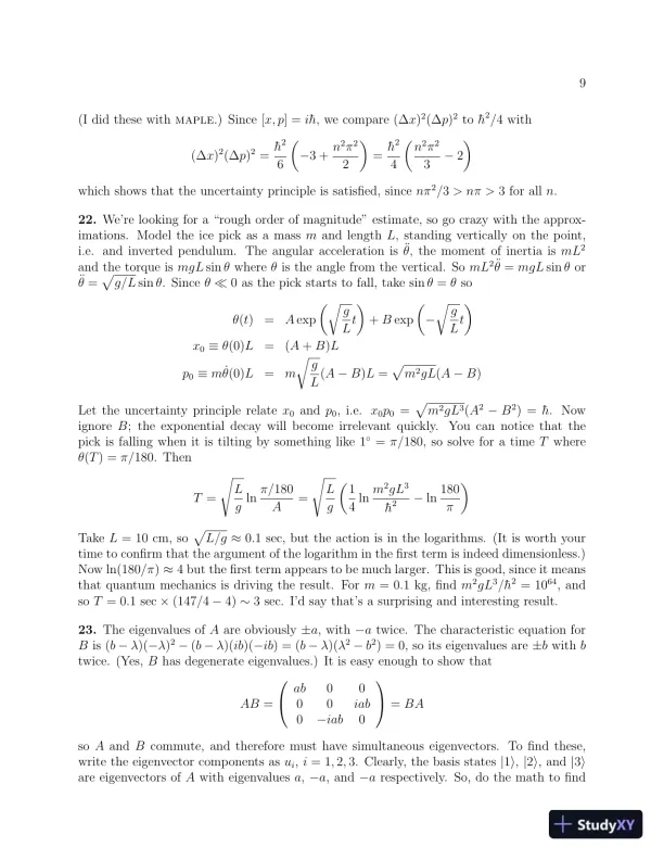 Solution Manual for Modern Quantum Mechanics, 2nd Edition - Page 9 preview image