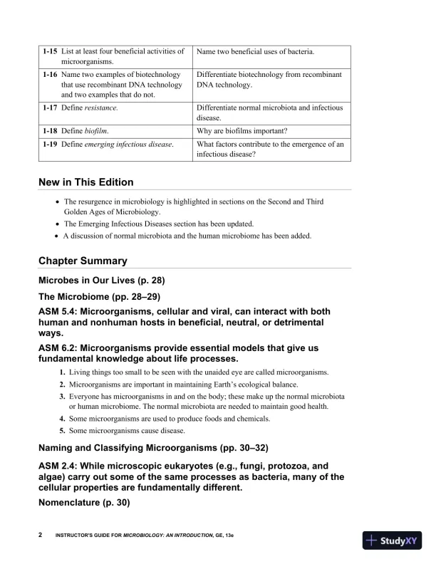 Solution Manual For Microbiology: An Introduction, 13th Edition - Page 3 preview image