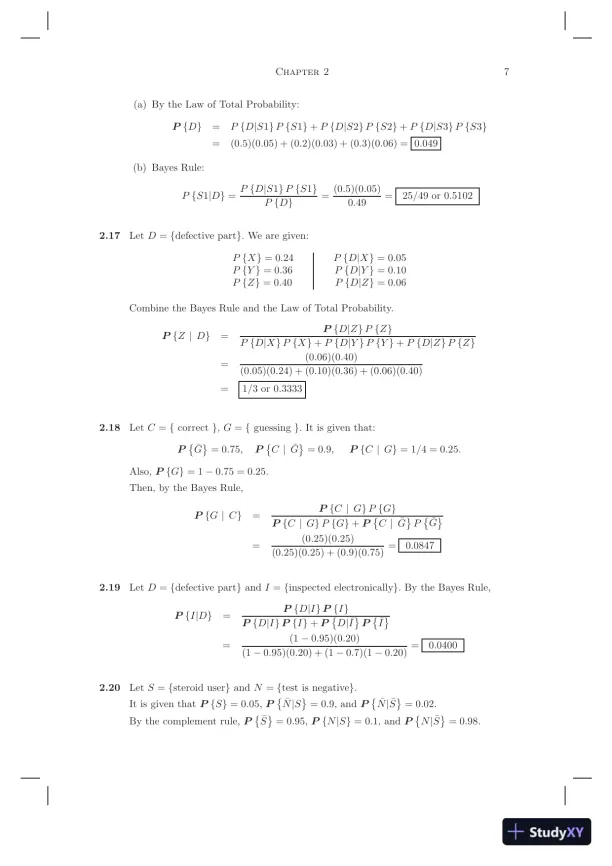 Solution Manual for Probability and Statistics for Computer Scientists, 10th Edition - Page 8 preview image