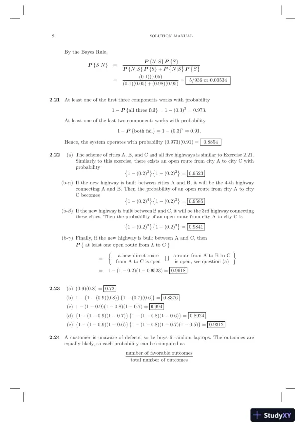 Solution Manual for Probability and Statistics for Computer Scientists, 10th Edition - Page 9 preview image