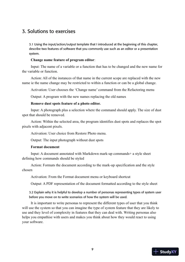 Solution Manual for Engineering Software Products: An Introduction to Modern Software Engineering, 1st Edition - Page 9 preview image