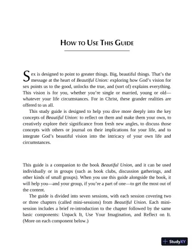Beautiful Union Study Guide: A Practical Companion for Deep Reflection, Good Conversation, and Tough Questions You Really Want to Ask (2023) - Page 8 preview image