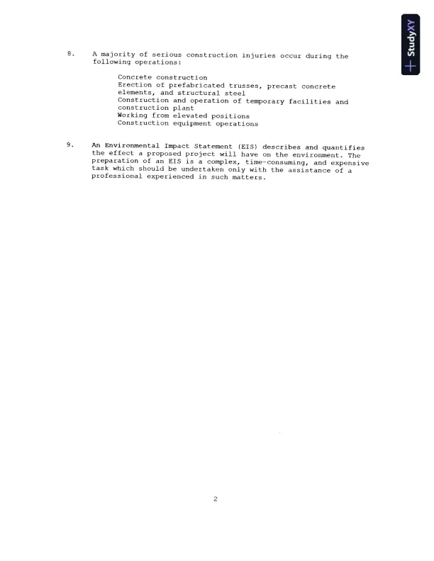 Solution Manual for Construction Methods and Management, 8th Edition - Page 5 preview image