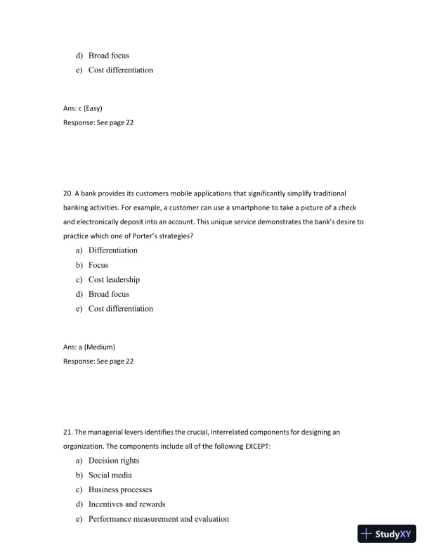 Test Bank for Managing and Using Information Systems: A Strategic Approach, 7th Edition (Chapters 1-13) - Page 17 preview image