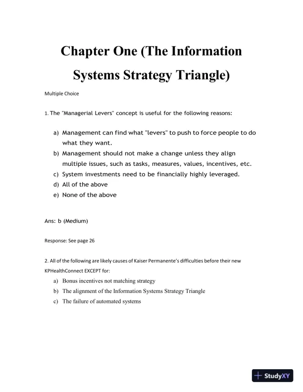 Test Bank for Managing and Using Information Systems: A Strategic Approach, 7th Edition (Chapters 1-13) - Page 7 preview image