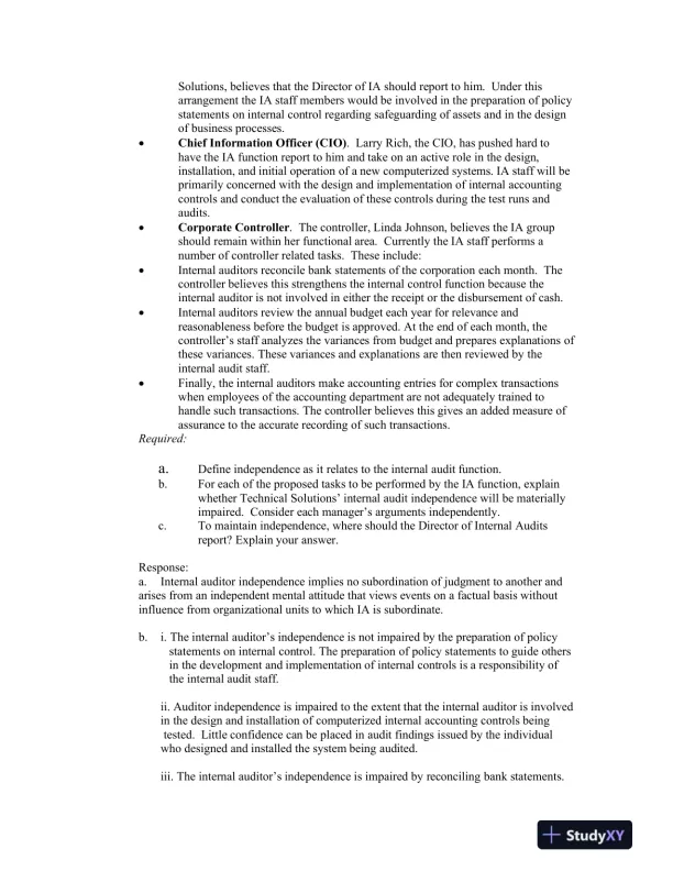 Information Technology Auditing, 4th Edition Solution Manual - Page 14 preview image