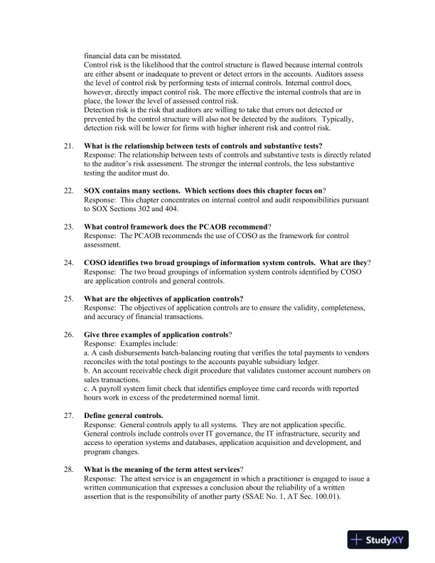 Information Technology Auditing, 4th Edition Solution Manual - Page 5 preview image