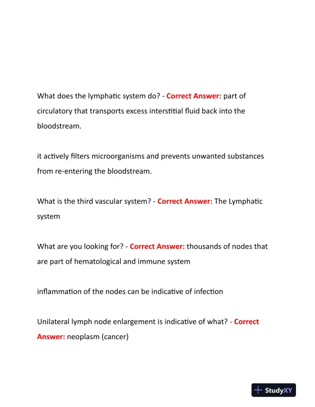 2023-2024 NURS507 Cardiovascular Study Guide With Answers (201 Solved Questions) - Page 14 preview image