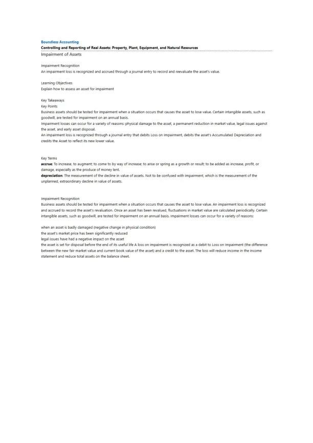 Controlling and Reporting of Real Assets - Page 1 preview image