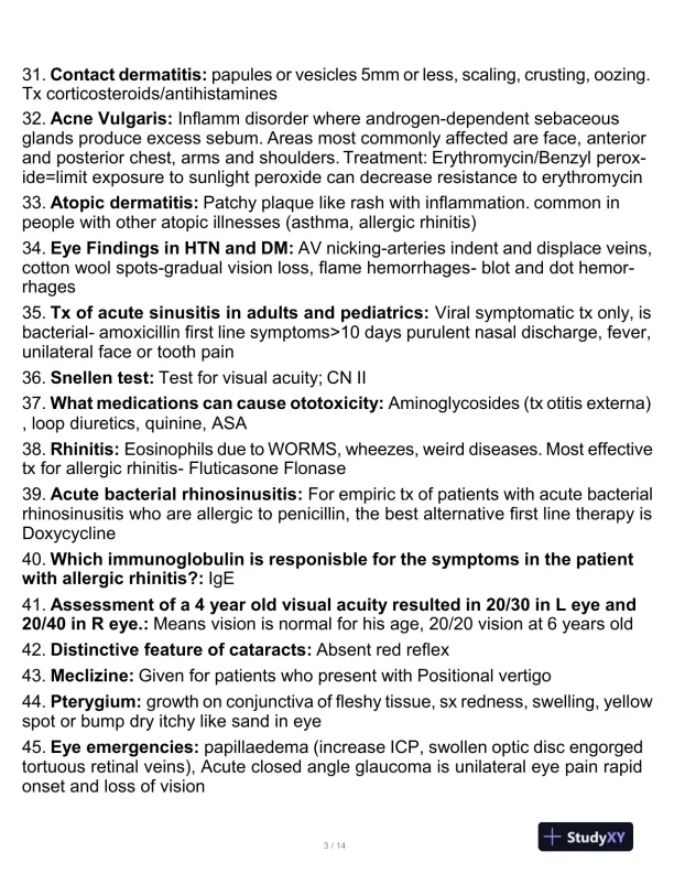 3P Clinical Analysis Practice Exam With Answers (162 Solved Questions) - Page 4 preview image