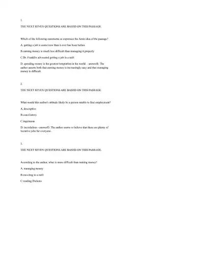 ATI TEAS PRACTICE TEST Reading - Page 35 preview image