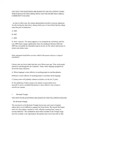 ATI TEAS PRACTICE TEST Reading - Page 6 preview image