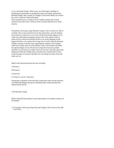 ATI TEAS PRACTICE TEST Reading - Page 8 preview image