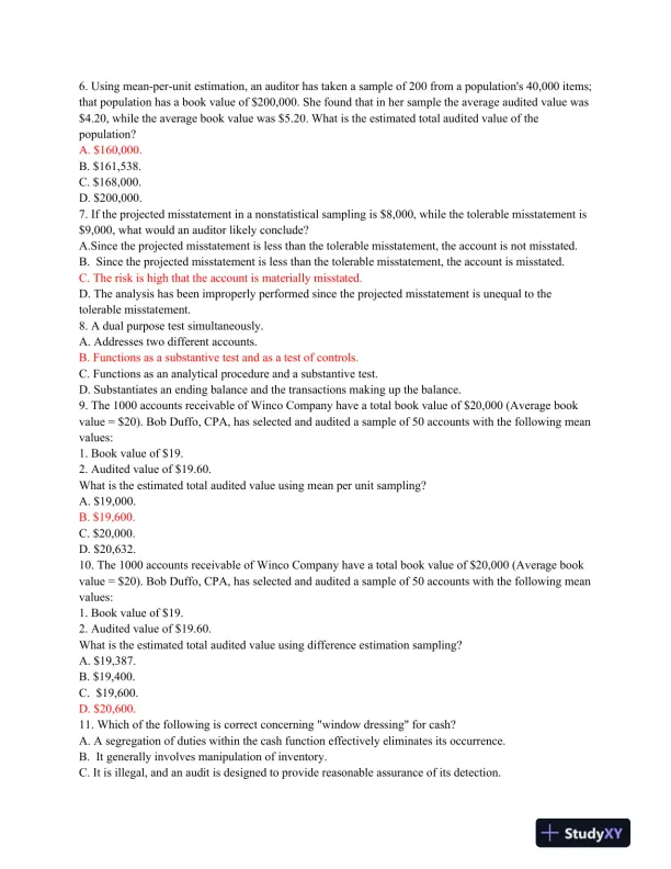 ACC555 Final Exam - Page 3 preview image