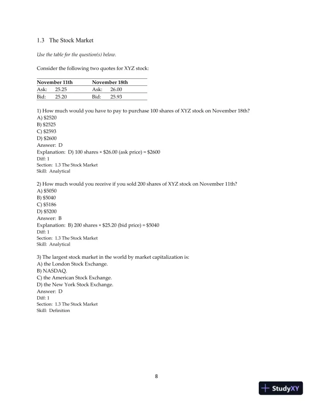 Corporate Finance, Global Second Edition Test Bank - Page 10 preview image