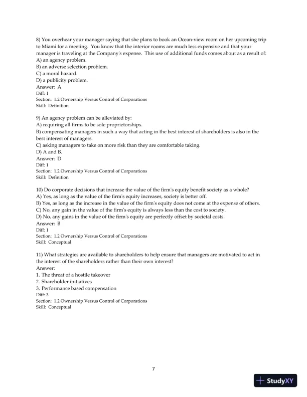 Corporate Finance, Global Second Edition Test Bank - Page 9 preview image