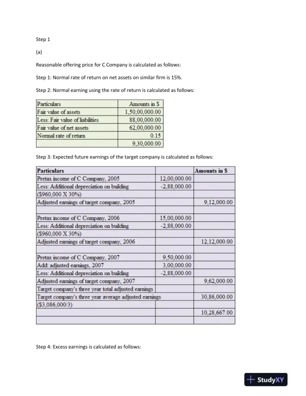 Valuation and Accounting for Business Combinations: Goodwill, Offering Price, and Acquisition Analysis - Page 3 preview image