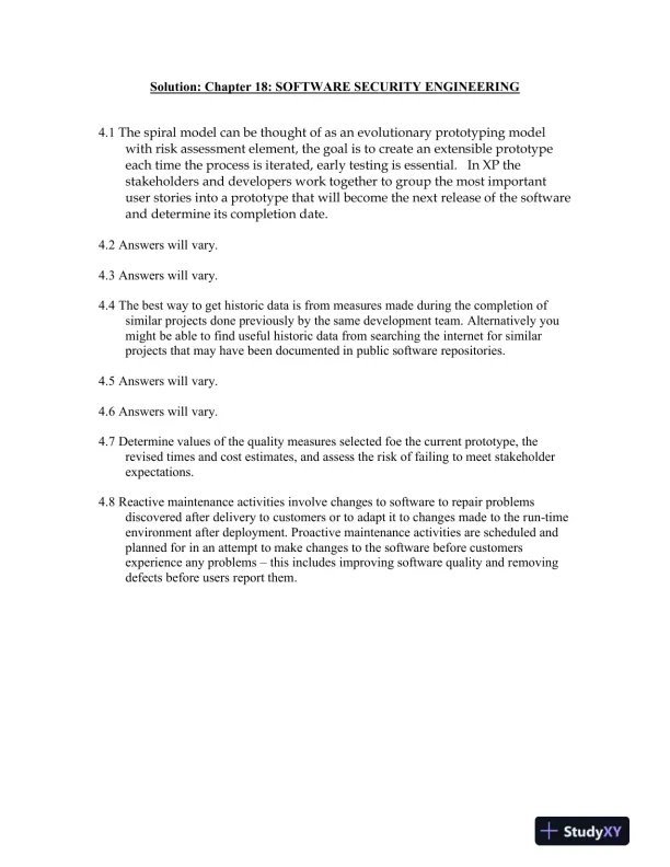 Solution Manual for Software Engineering: A Practitioner's Approach, 9th Edition - Page 11 preview image