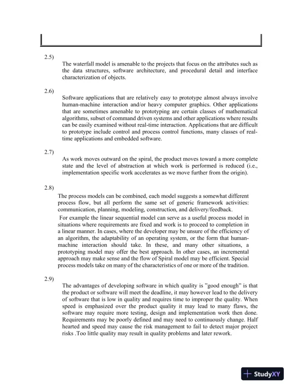 Solution Manual for Software Engineering: A Practitioner's Approach, 9th Edition - Page 7 preview image