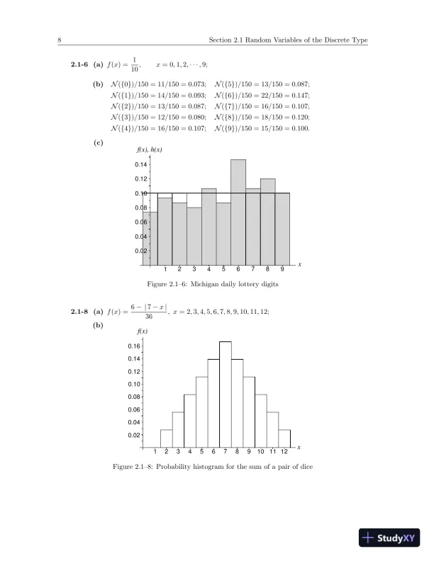 Solution Manual for Probability and Statistical Inference, 10th Edition - Page 12 preview image