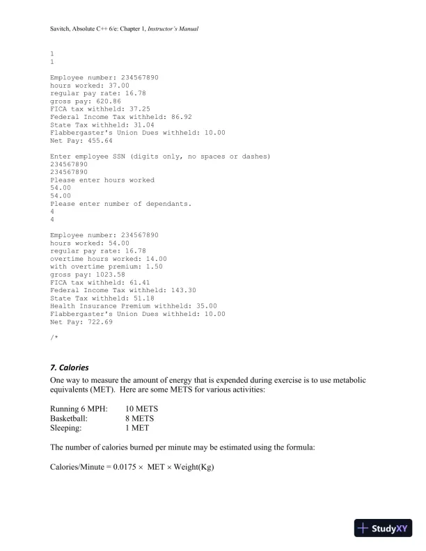 Solution Manual for Absolute C++, 6th Edition - Page 15 preview image