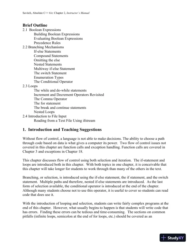 Solution Manual for Absolute C++, 6th Edition - Page 24 preview image